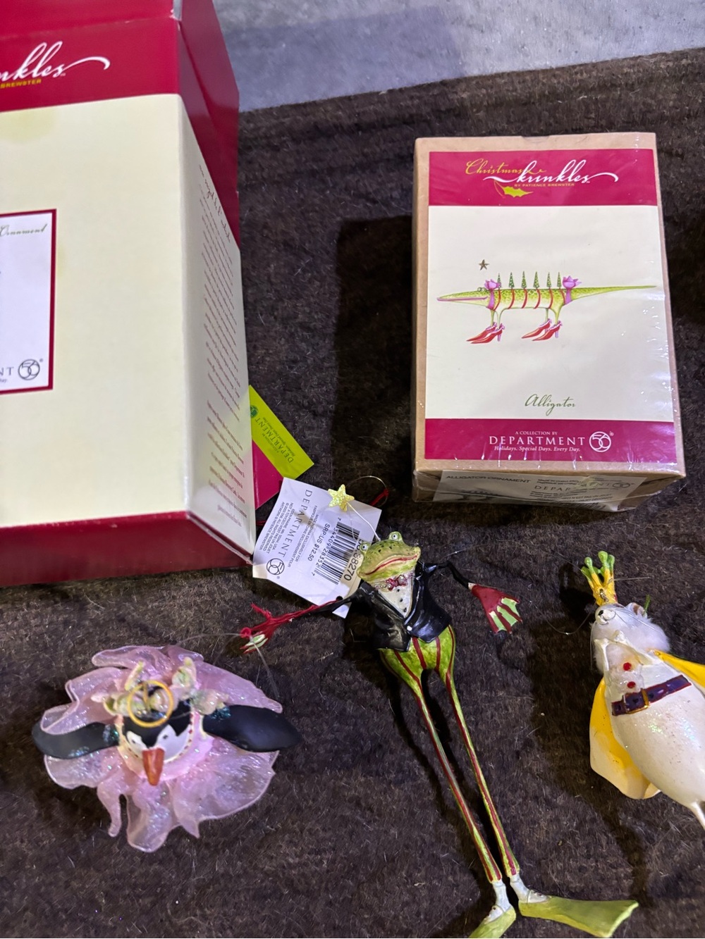 Department 56  Krinkles , Patience Brewster ornaments, 4 total
